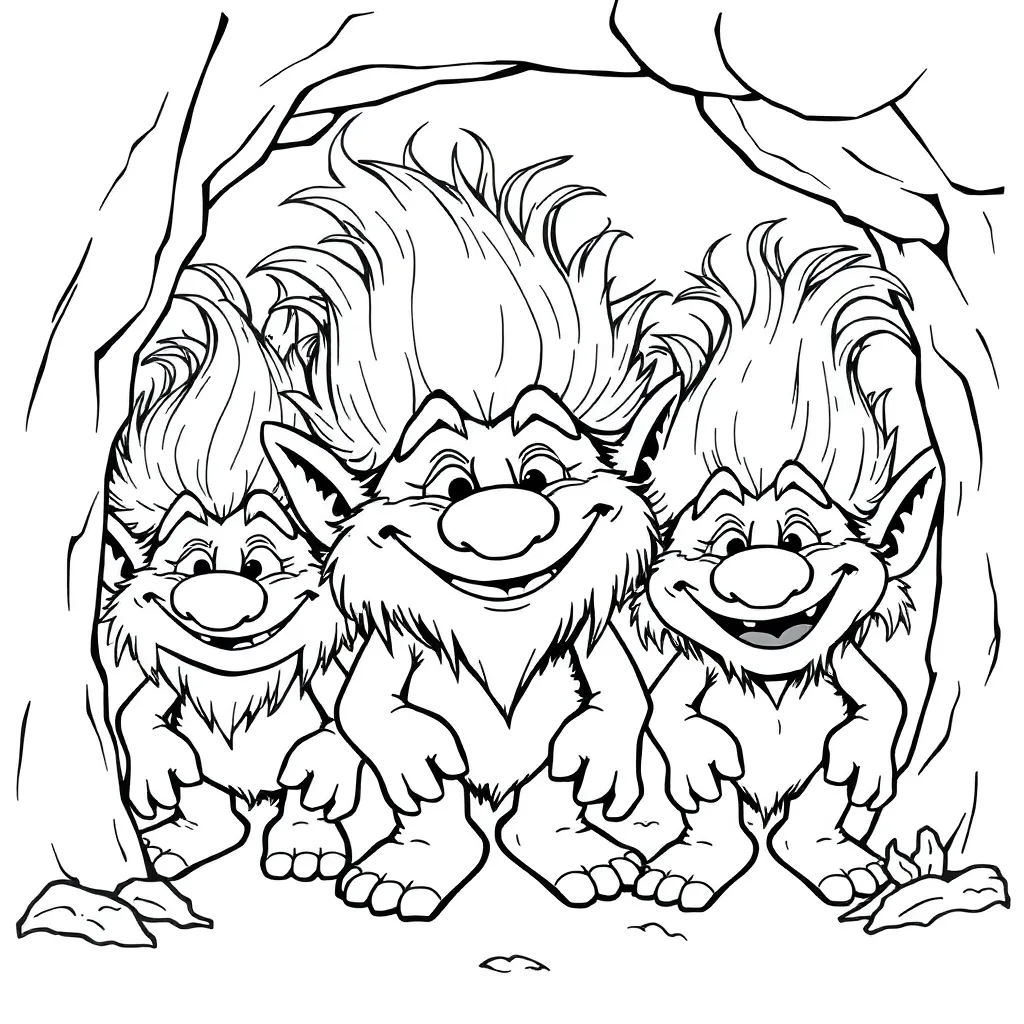 Trolls coloring page