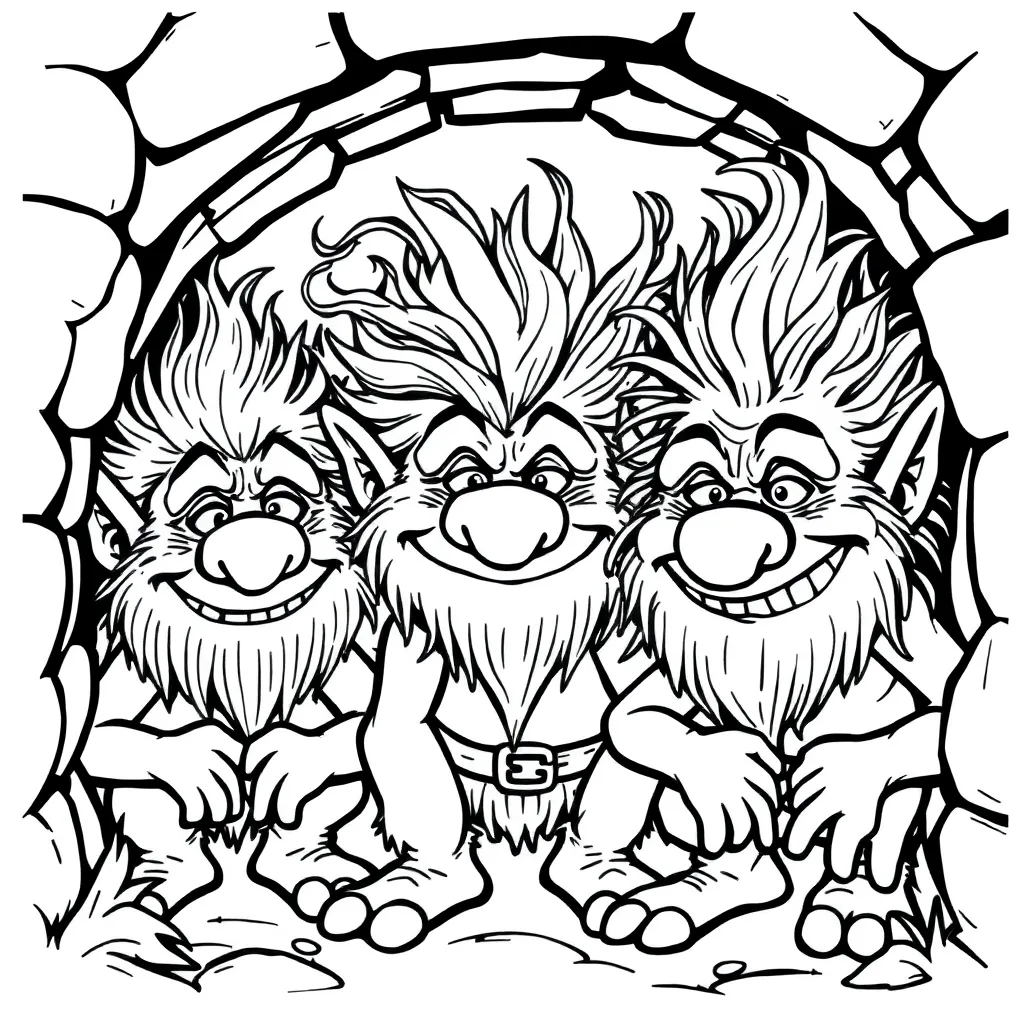 Trolls coloring page