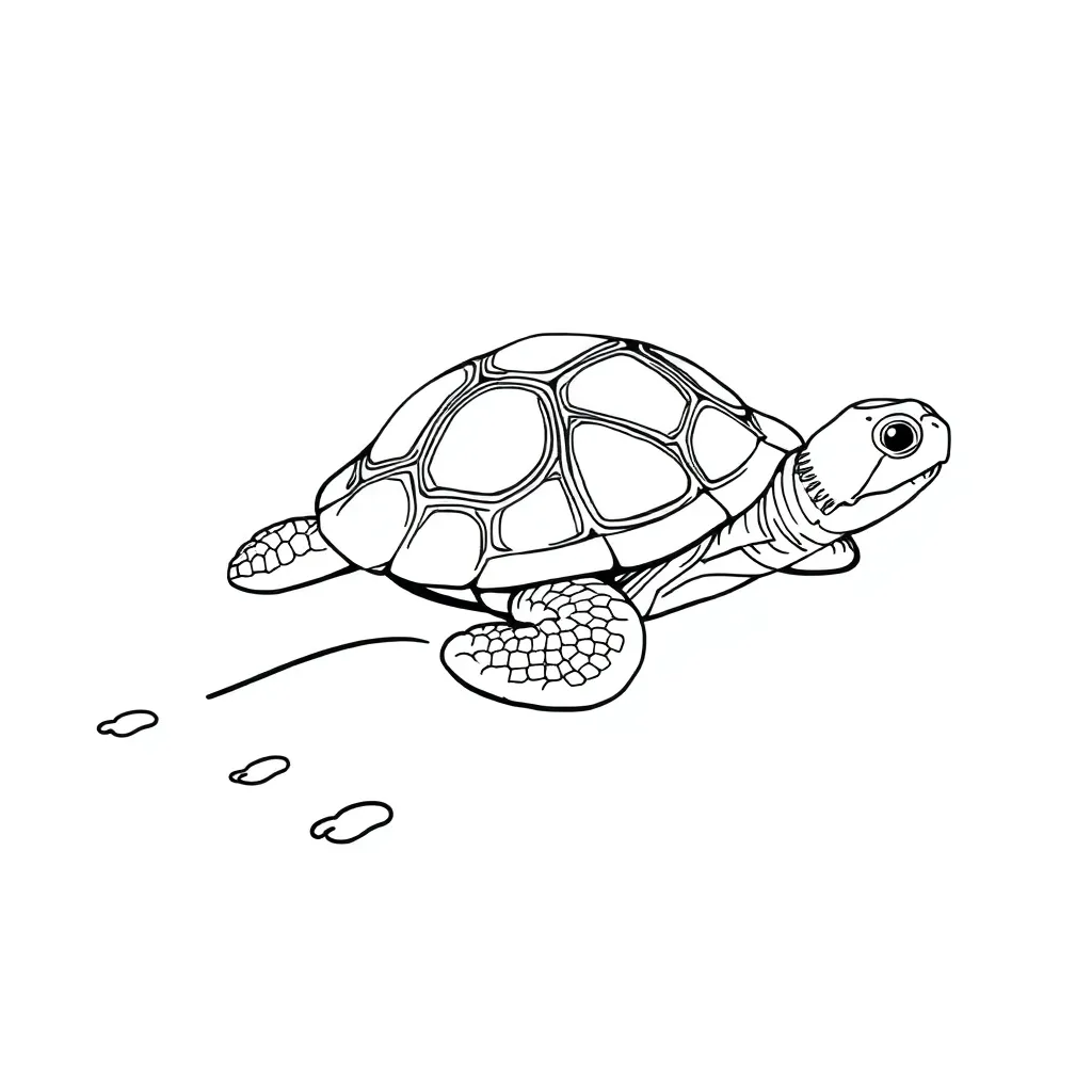 Turtle coloring page
