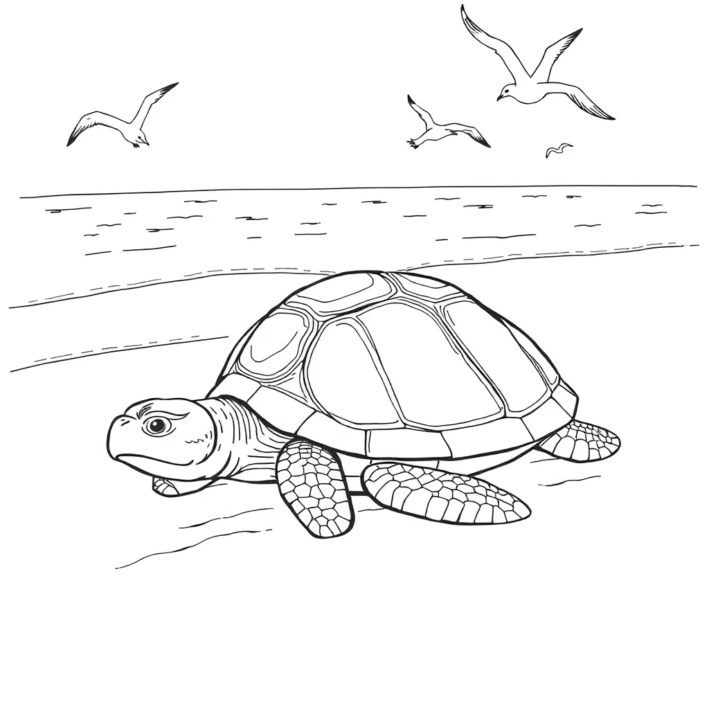 Turtle coloring page