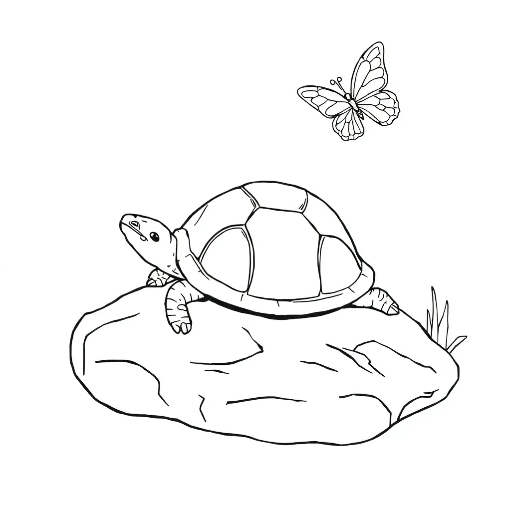 Turtle coloring page