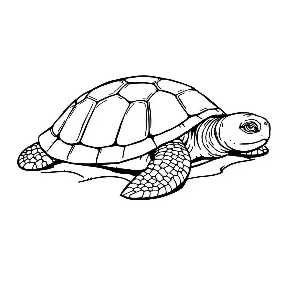 Turtle coloring page