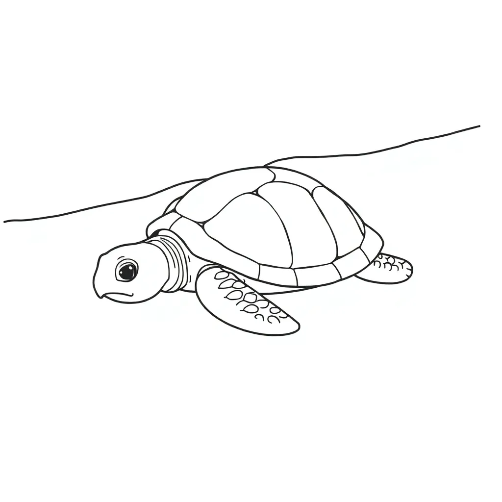 Turtle coloring page