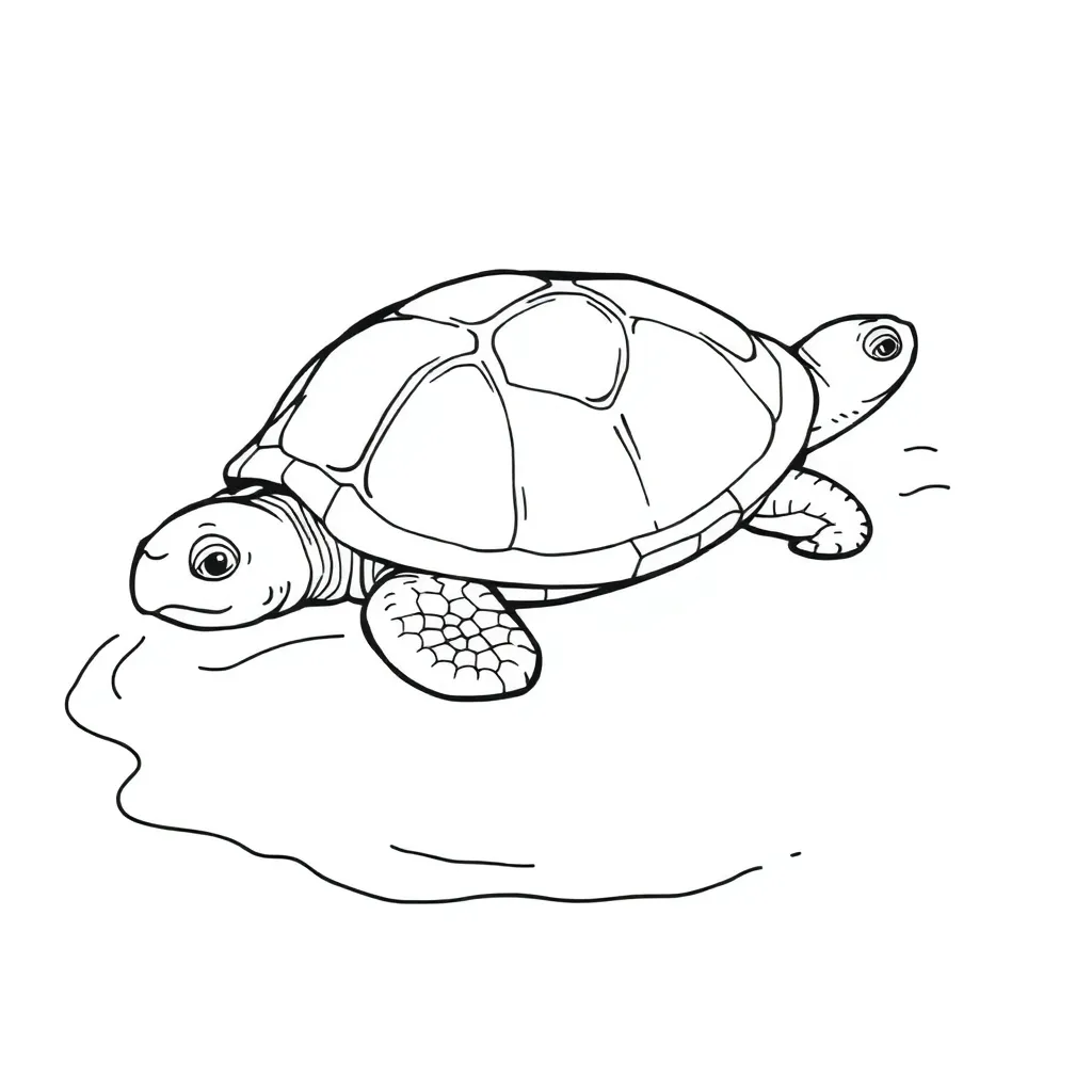 Turtle coloring page