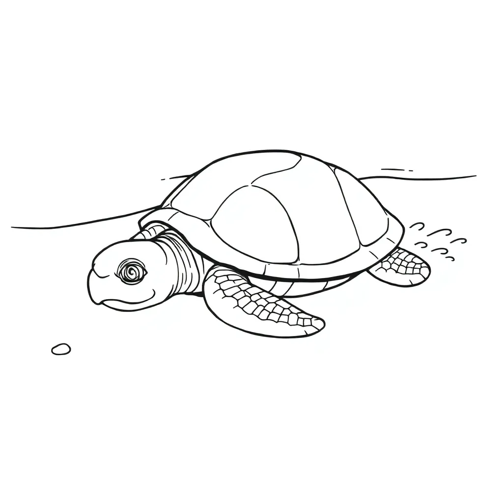 Turtle coloring page