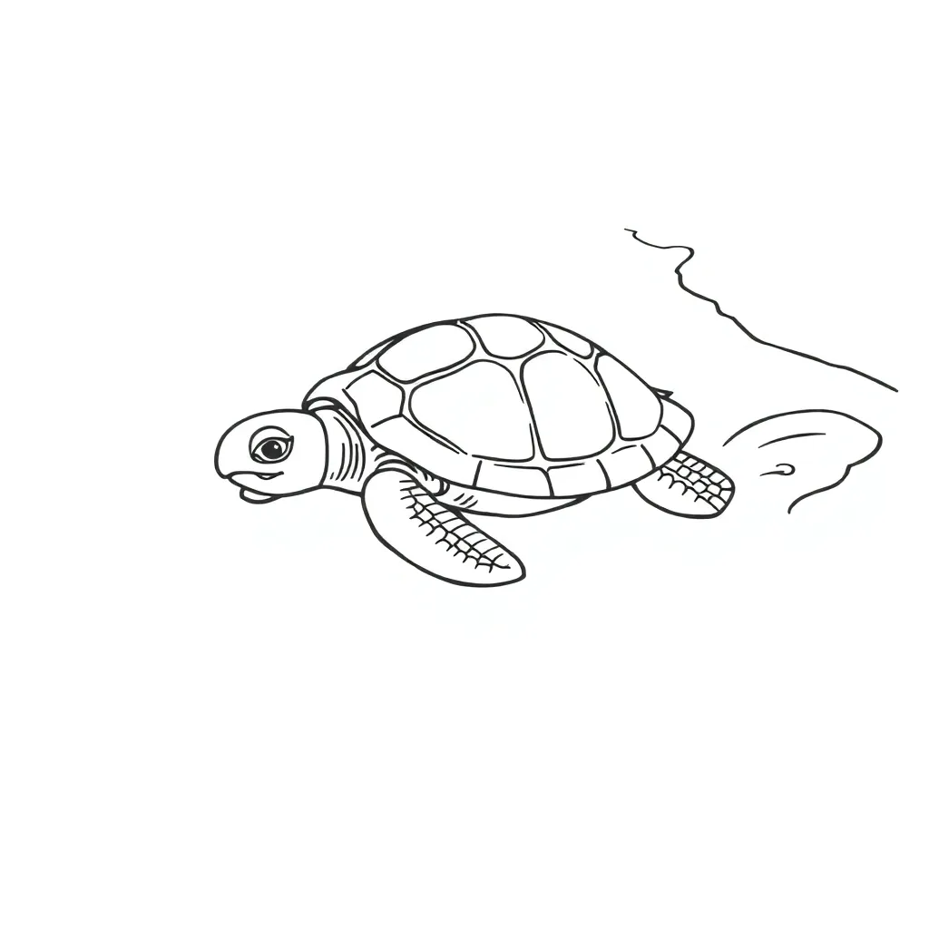 Turtle coloring page