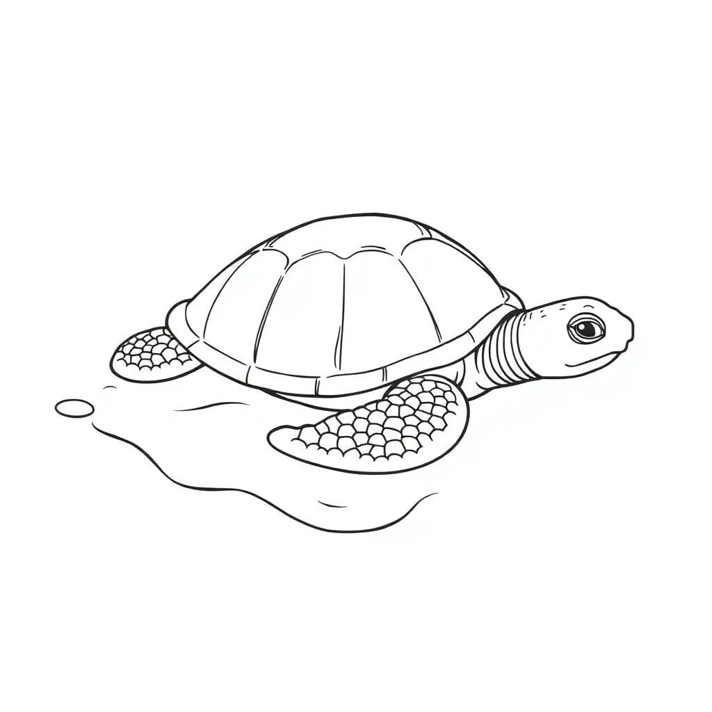 Turtle coloring page