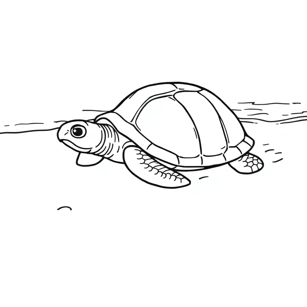 Turtle coloring page