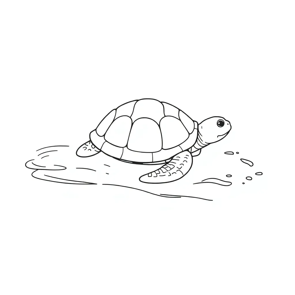 Turtle coloring page