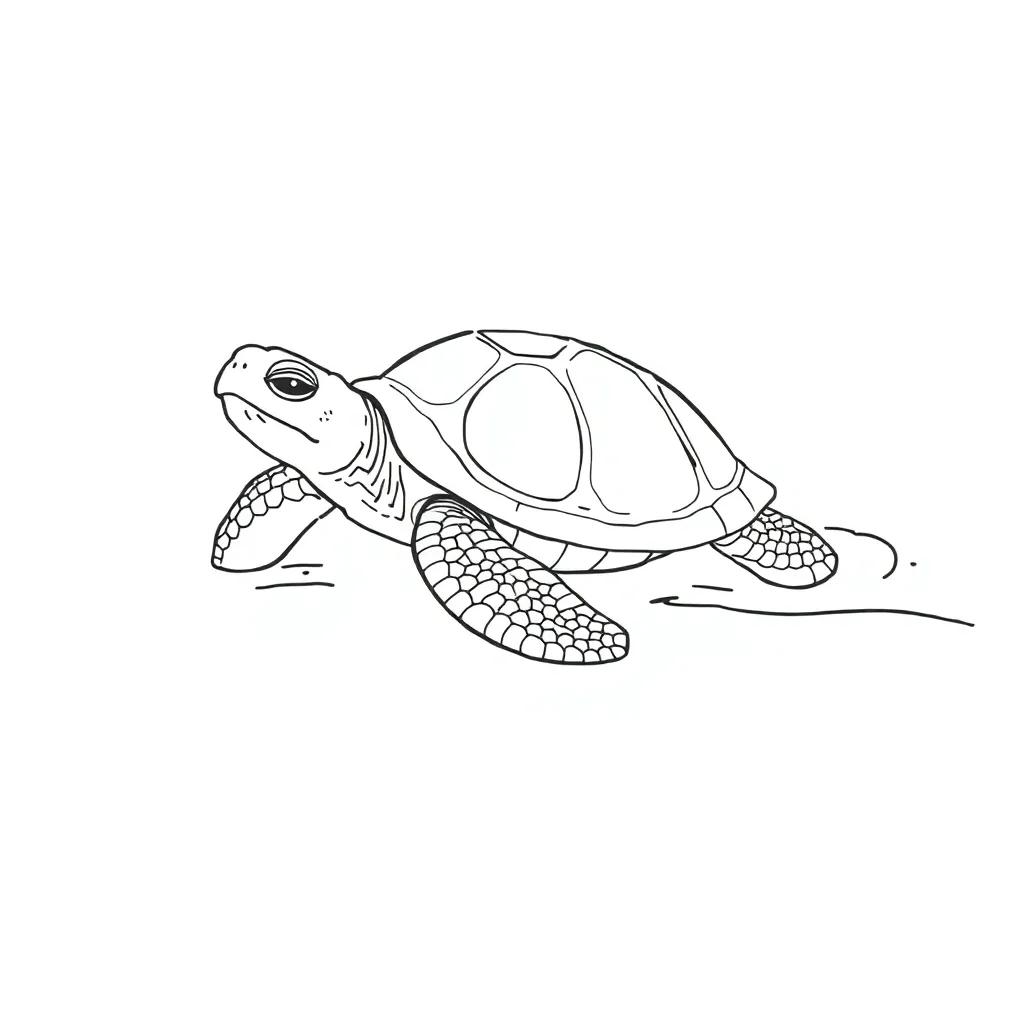 Turtle coloring page