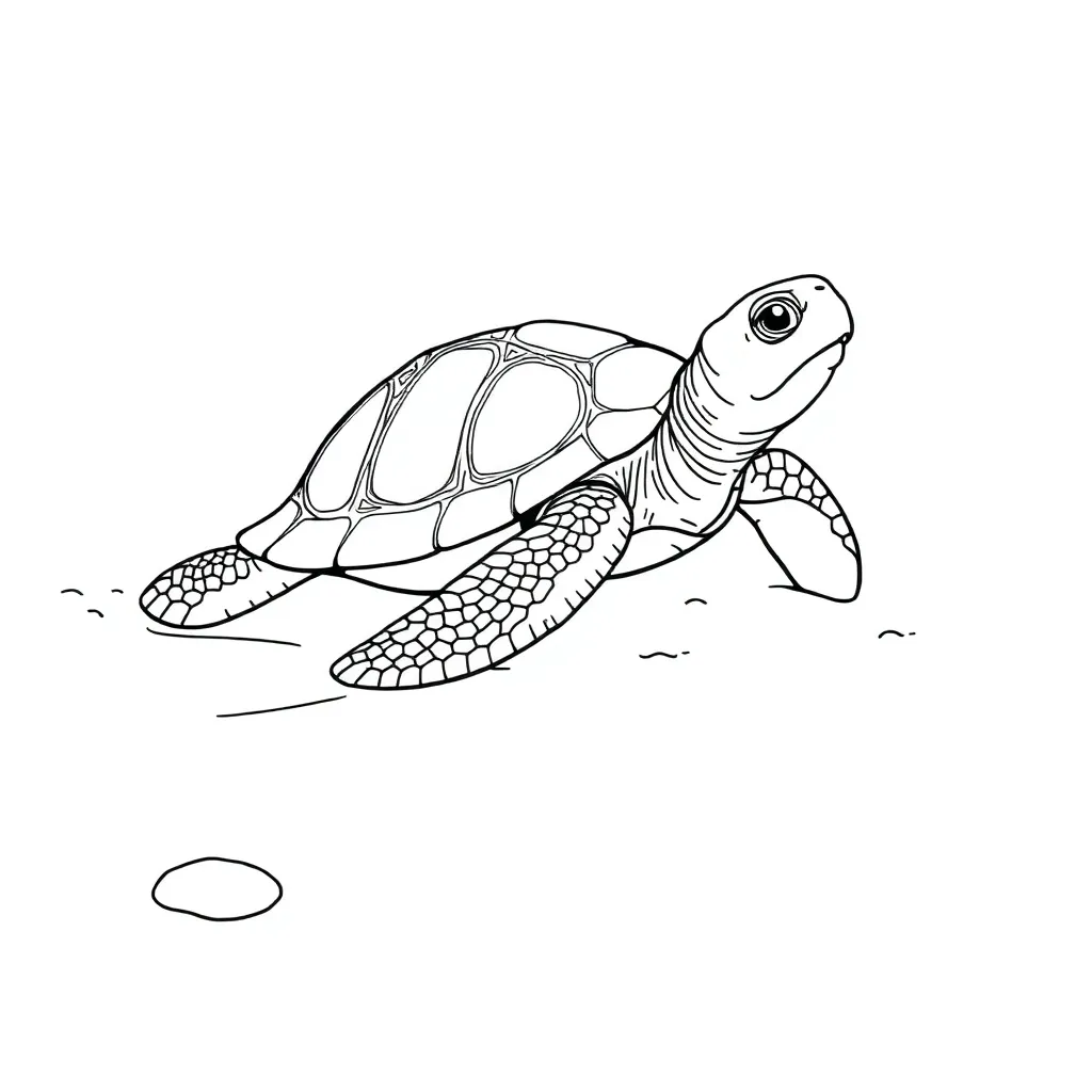 Turtle coloring page