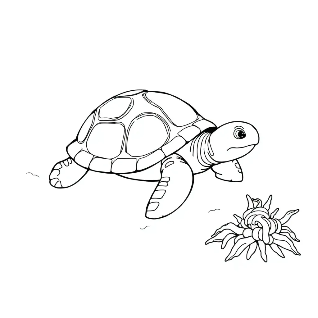 Turtle coloring page