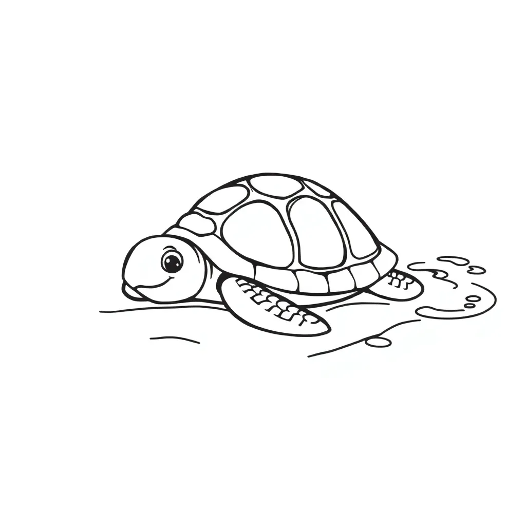 Turtle coloring page