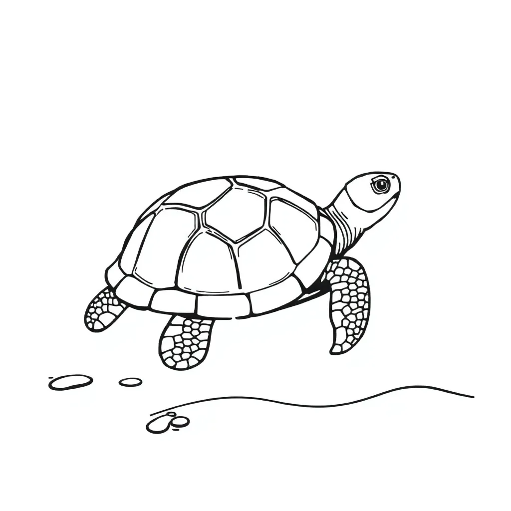 Turtle coloring page
