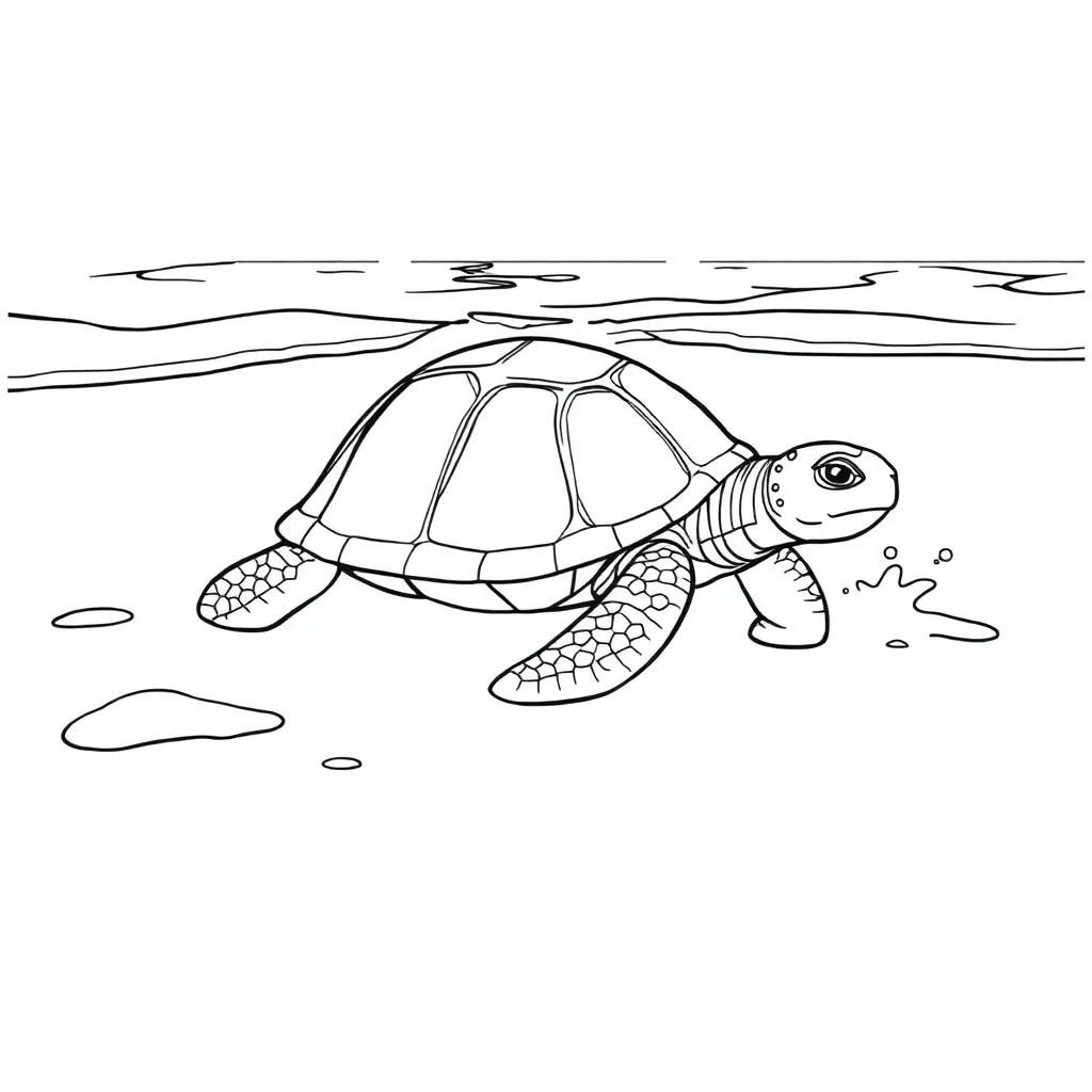 Turtle coloring page
