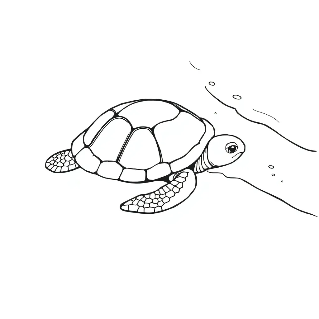 Turtle coloring page
