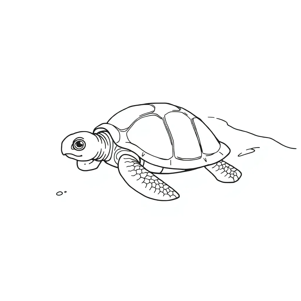 Turtle coloring page