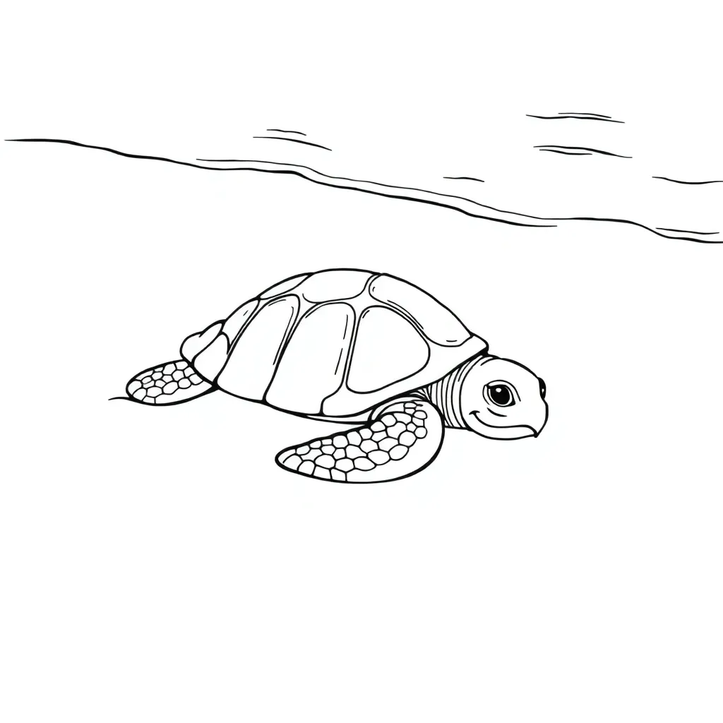 Turtle coloring page