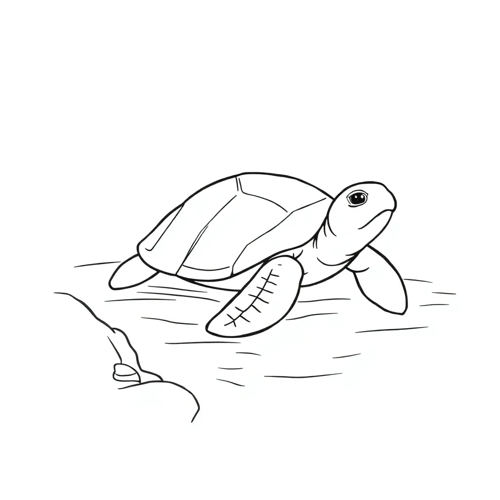 Turtles coloring page