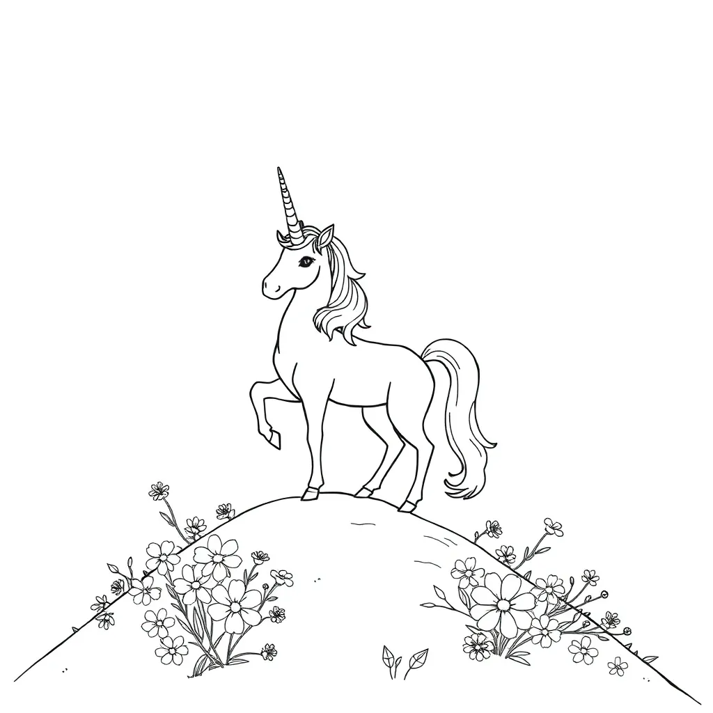 Unicorns coloring page