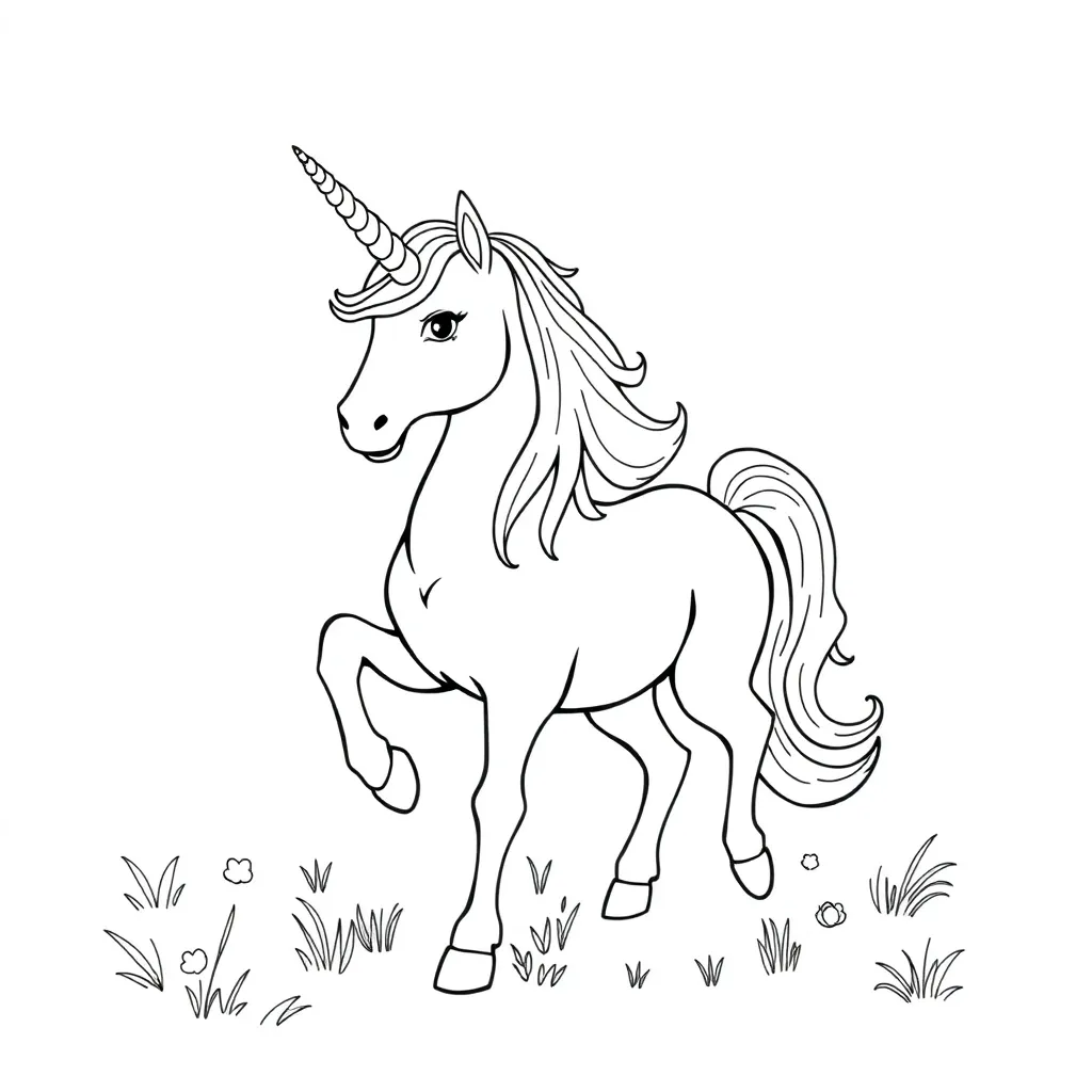 Unicorns coloring page