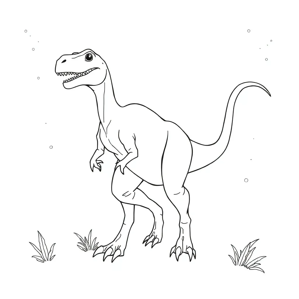 Velociraptor coloring page