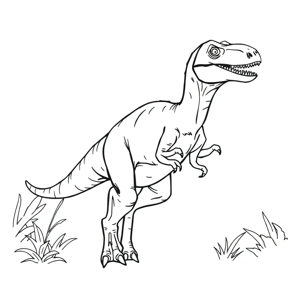 Velociraptor coloring page