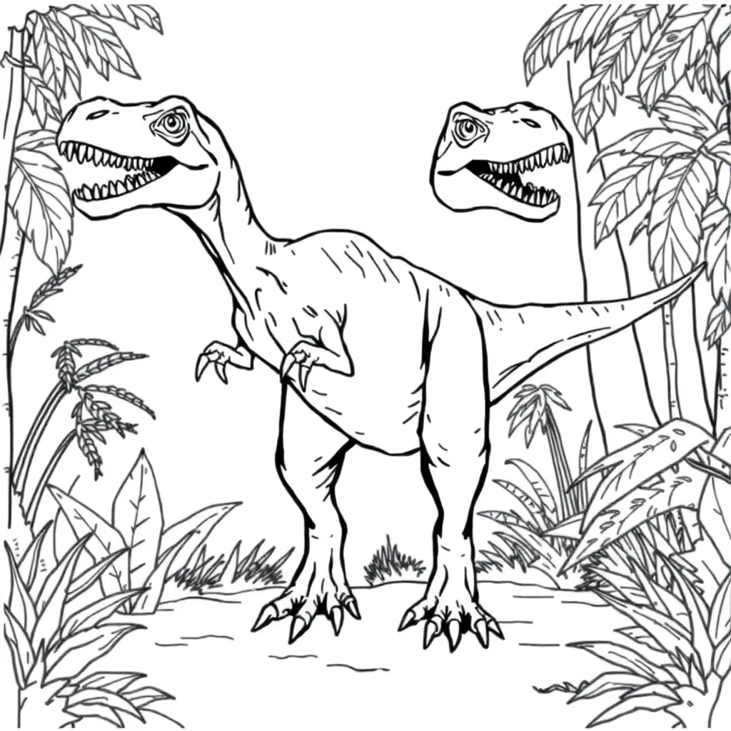 Velociraptor coloring page