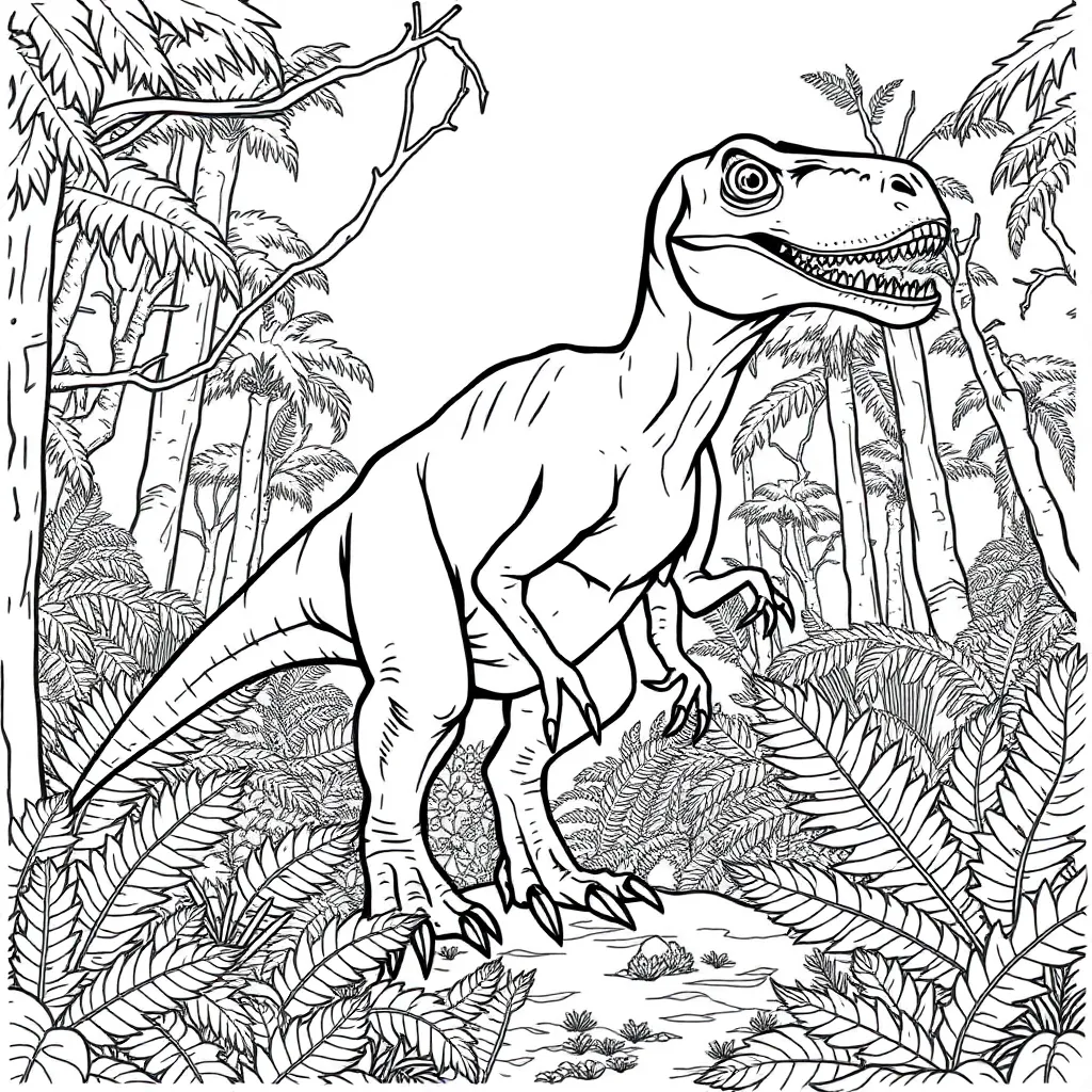 Velociraptor coloring page