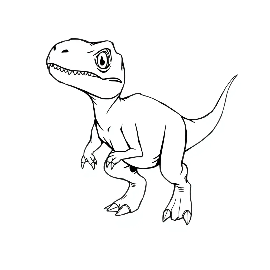 Velociraptor coloring page