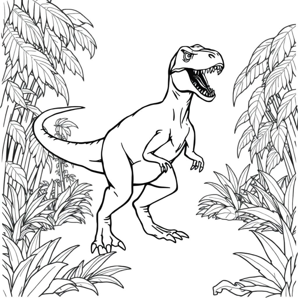 Velociraptor coloring page