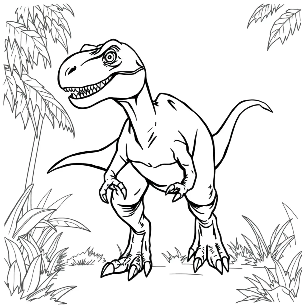 Velociraptor coloring page