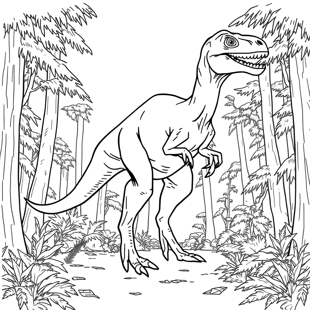 Velociraptor coloring page