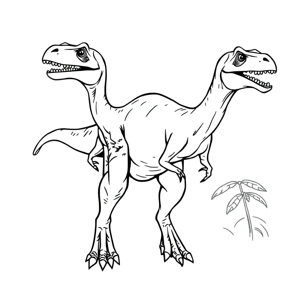 Velociraptor coloring page