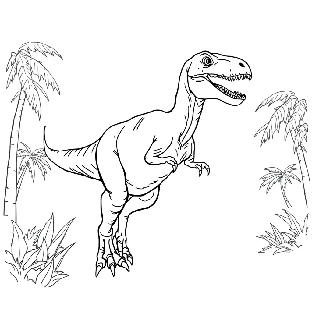 Velociraptor coloring page