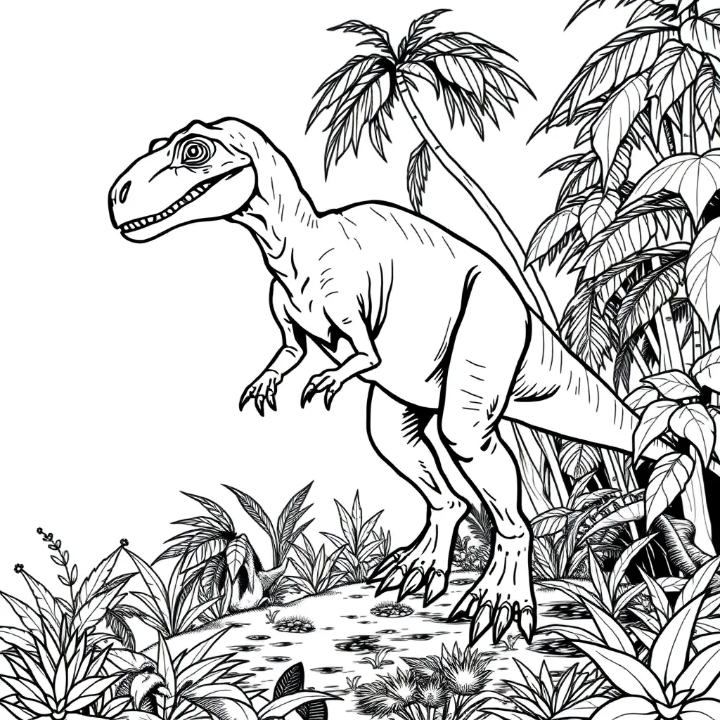 Velociraptor coloring page