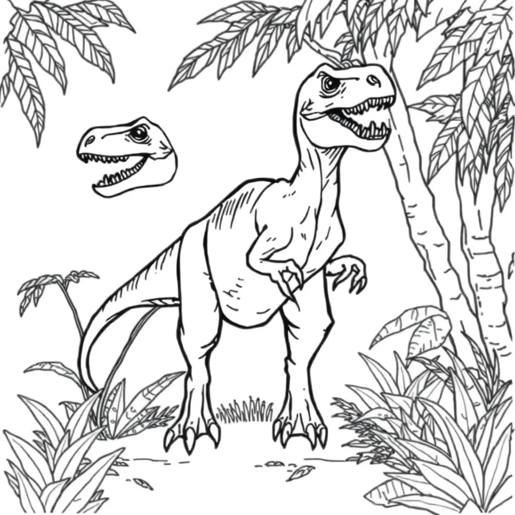 Velociraptor coloring page