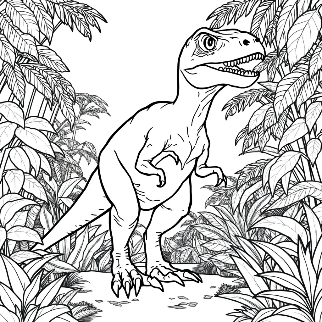 Velociraptor coloring page