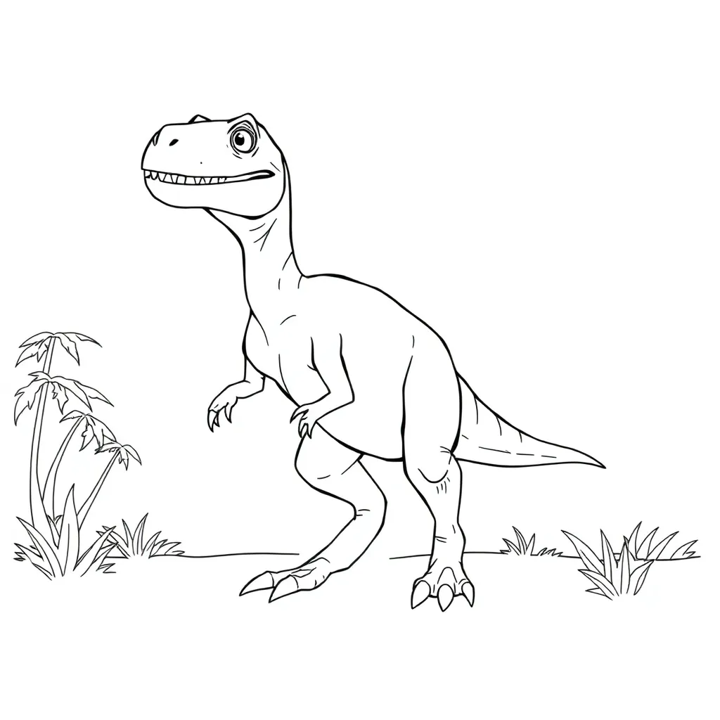 Velociraptor coloring page