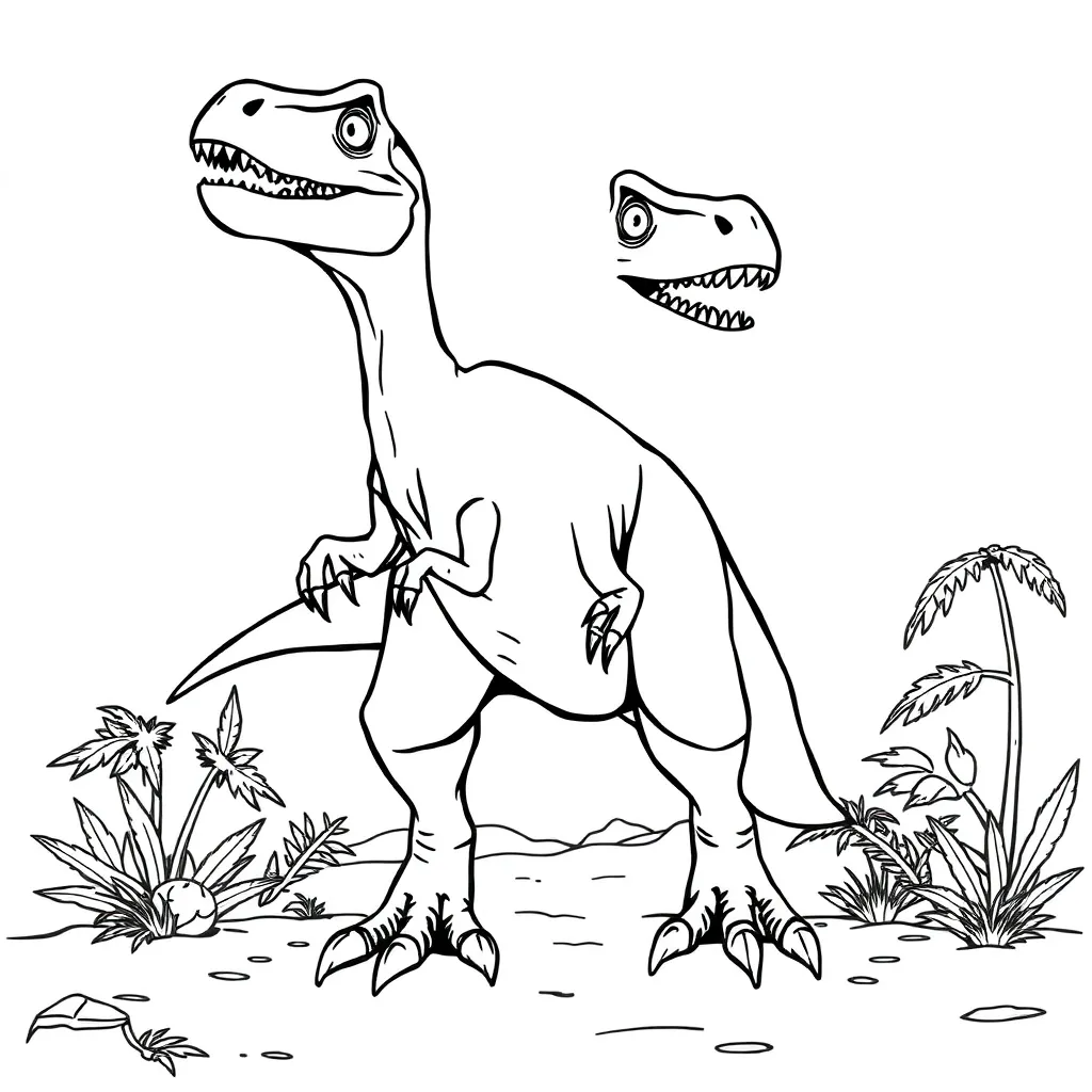 Velociraptor coloring page