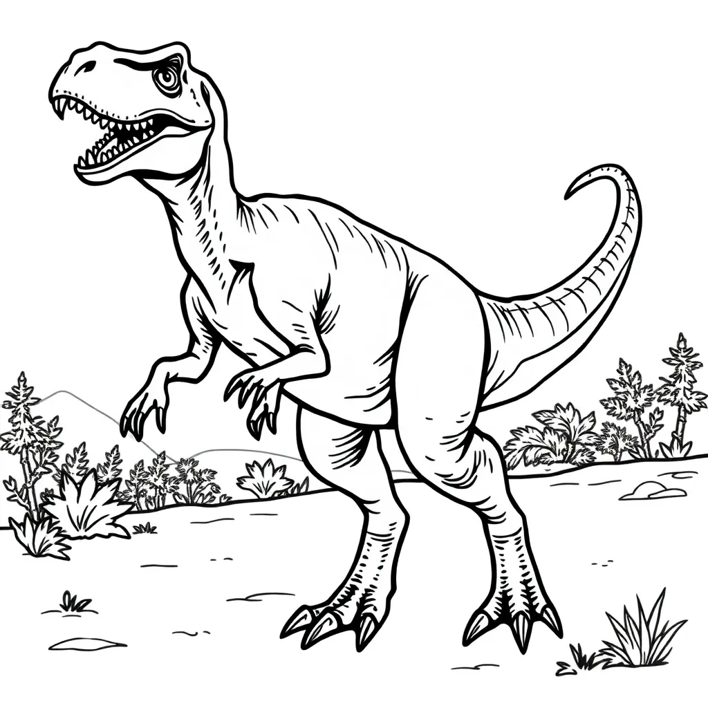 Velociraptor coloring page