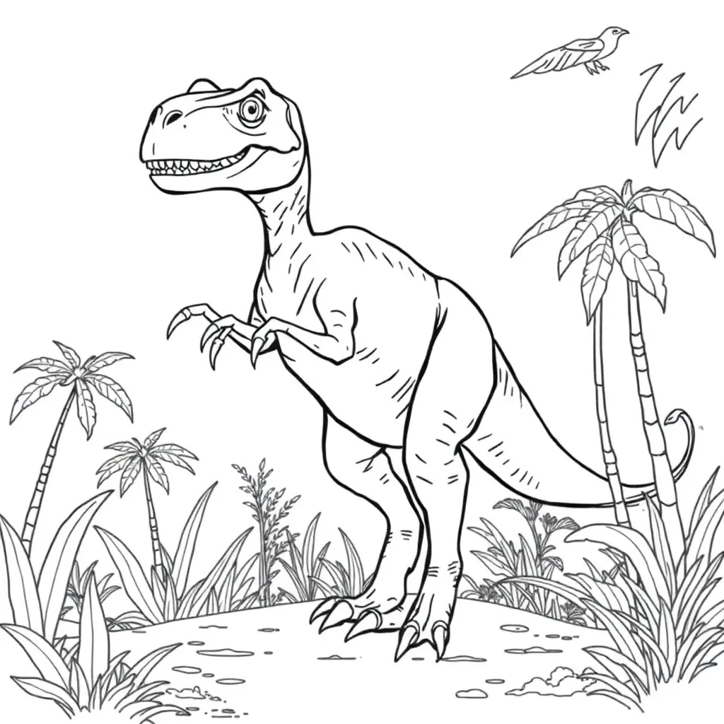 Velociraptor coloring page