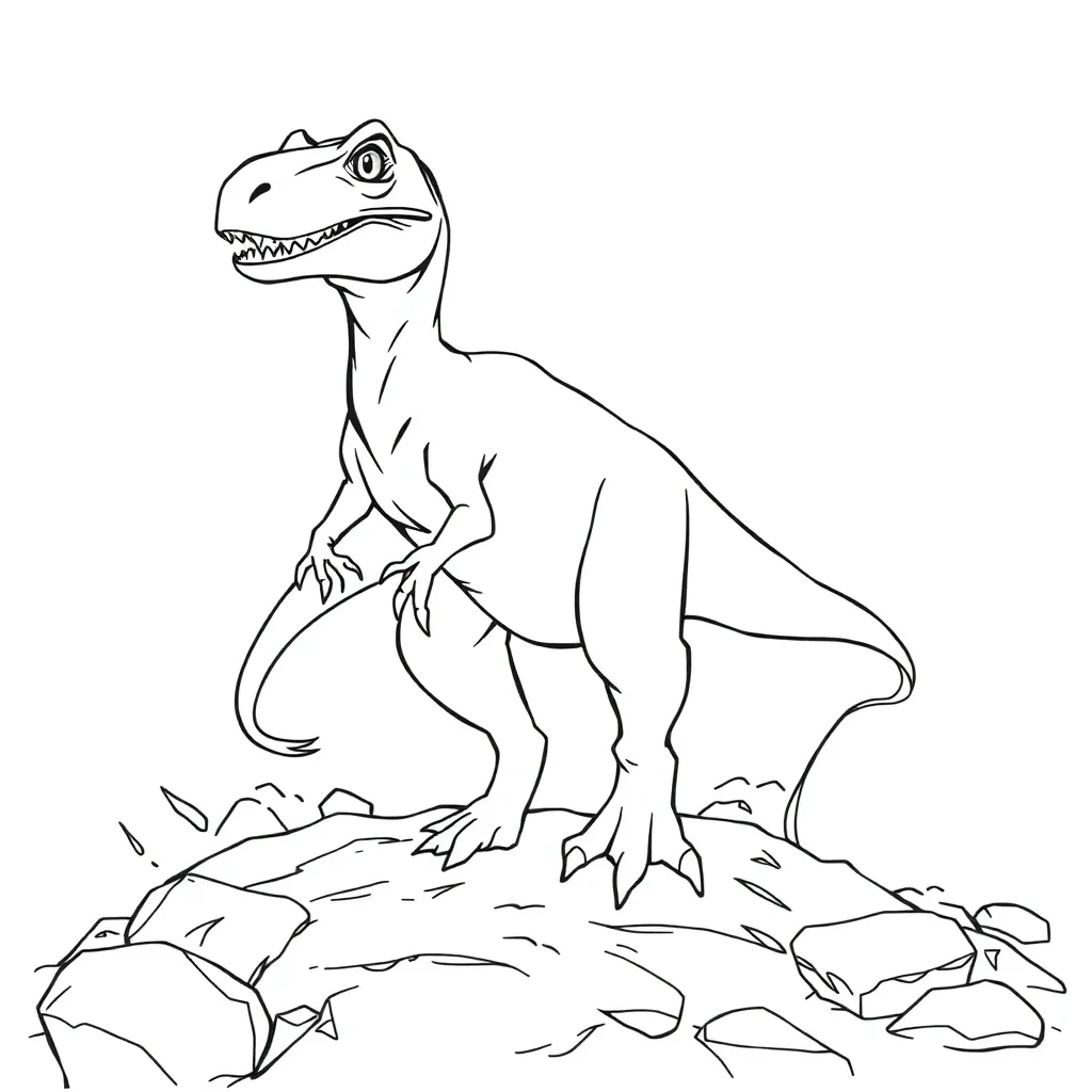 Velociraptor coloring page
