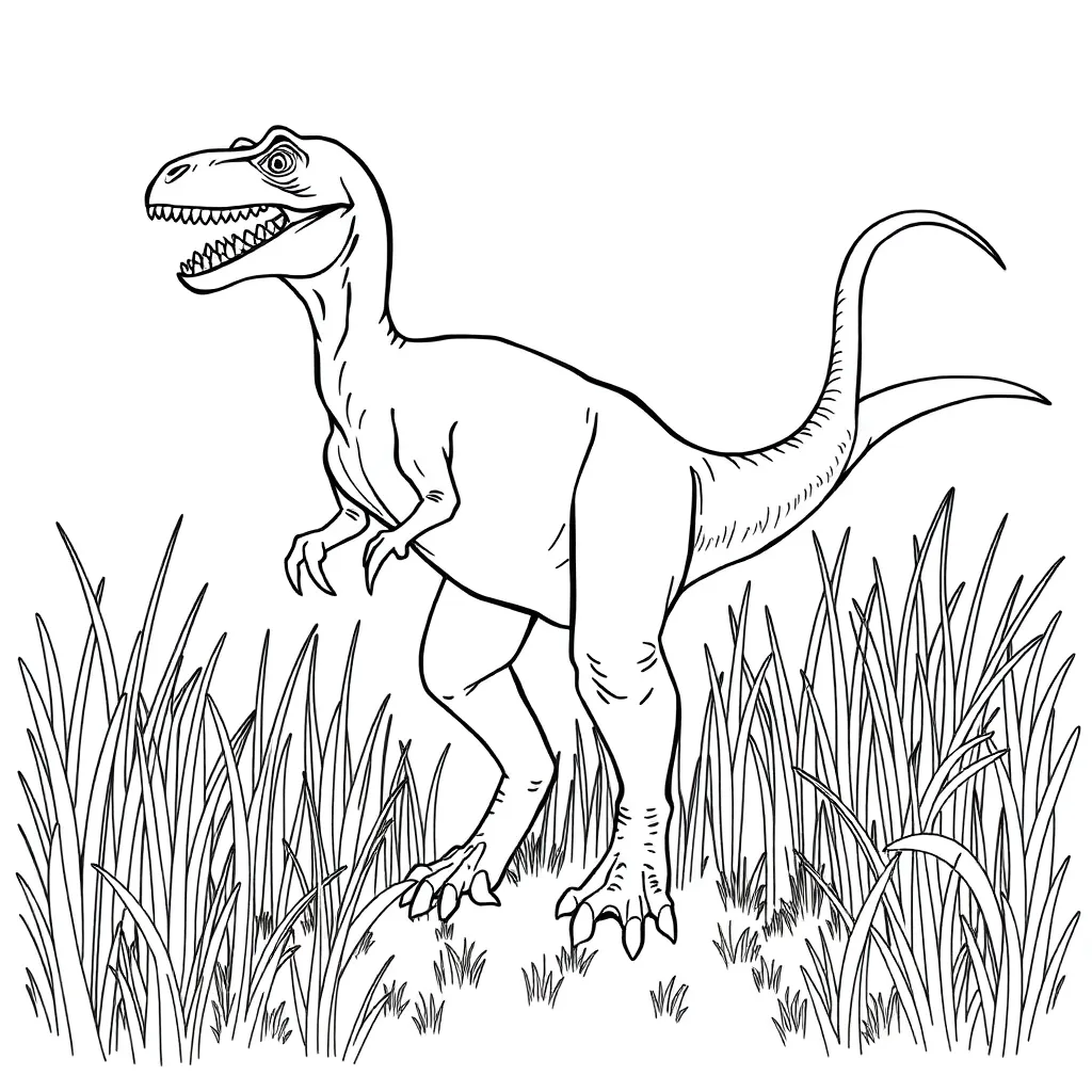 Velociraptor coloring page