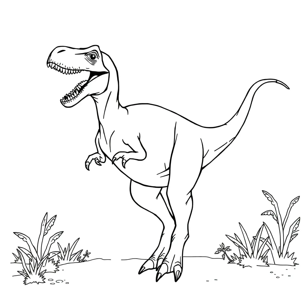 Velociraptor coloring page