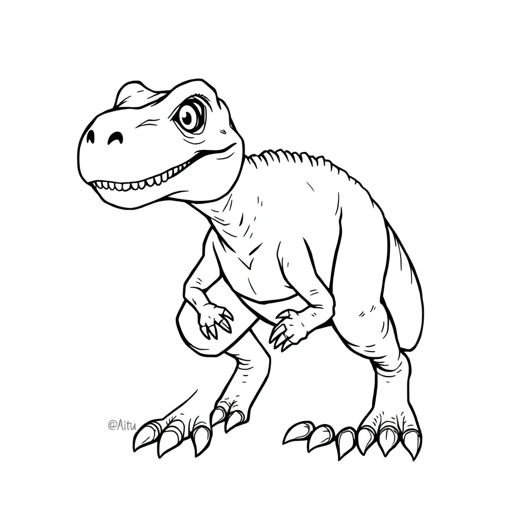 Velociraptor coloring page