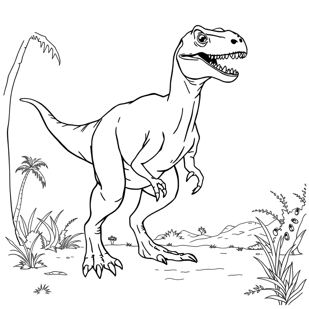 Velociraptor coloring page