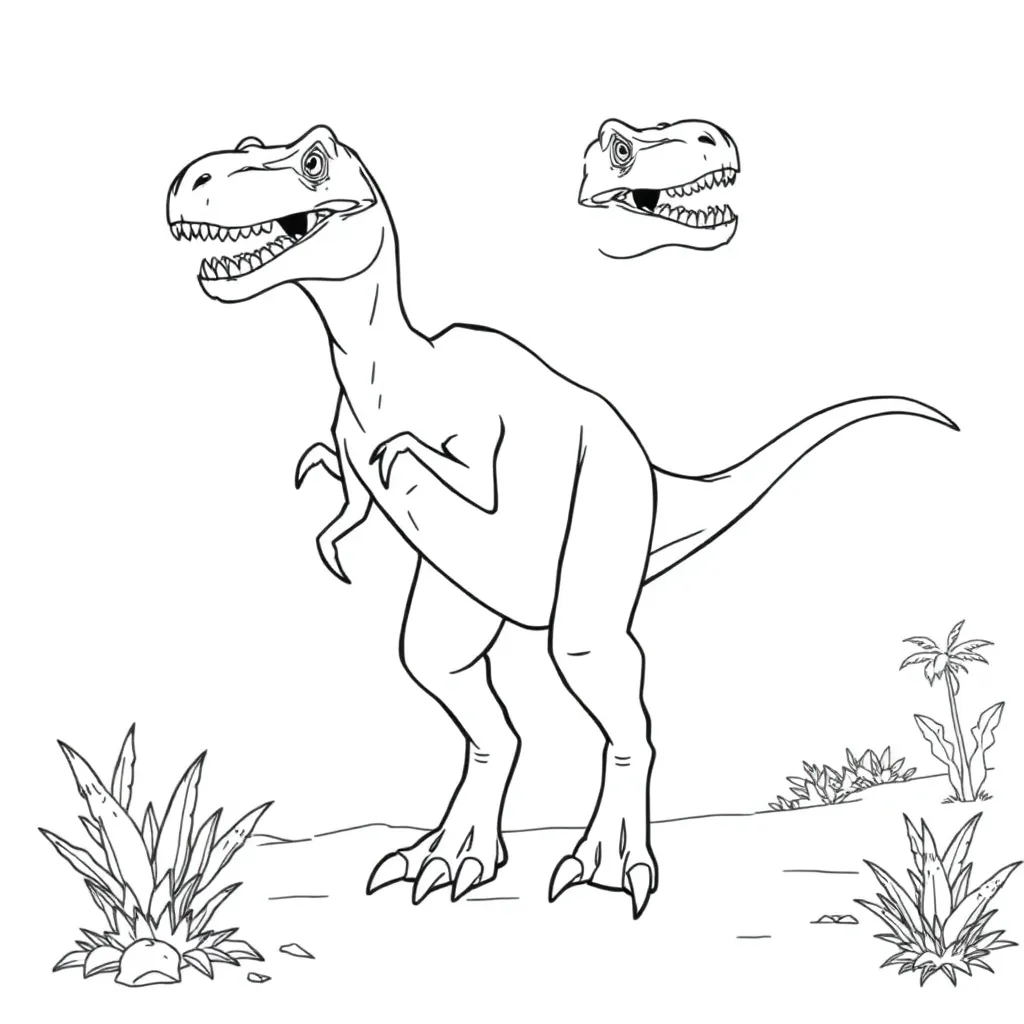 Velociraptor coloring page