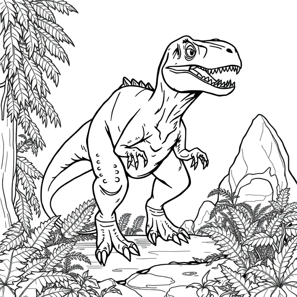Velociraptor coloring page