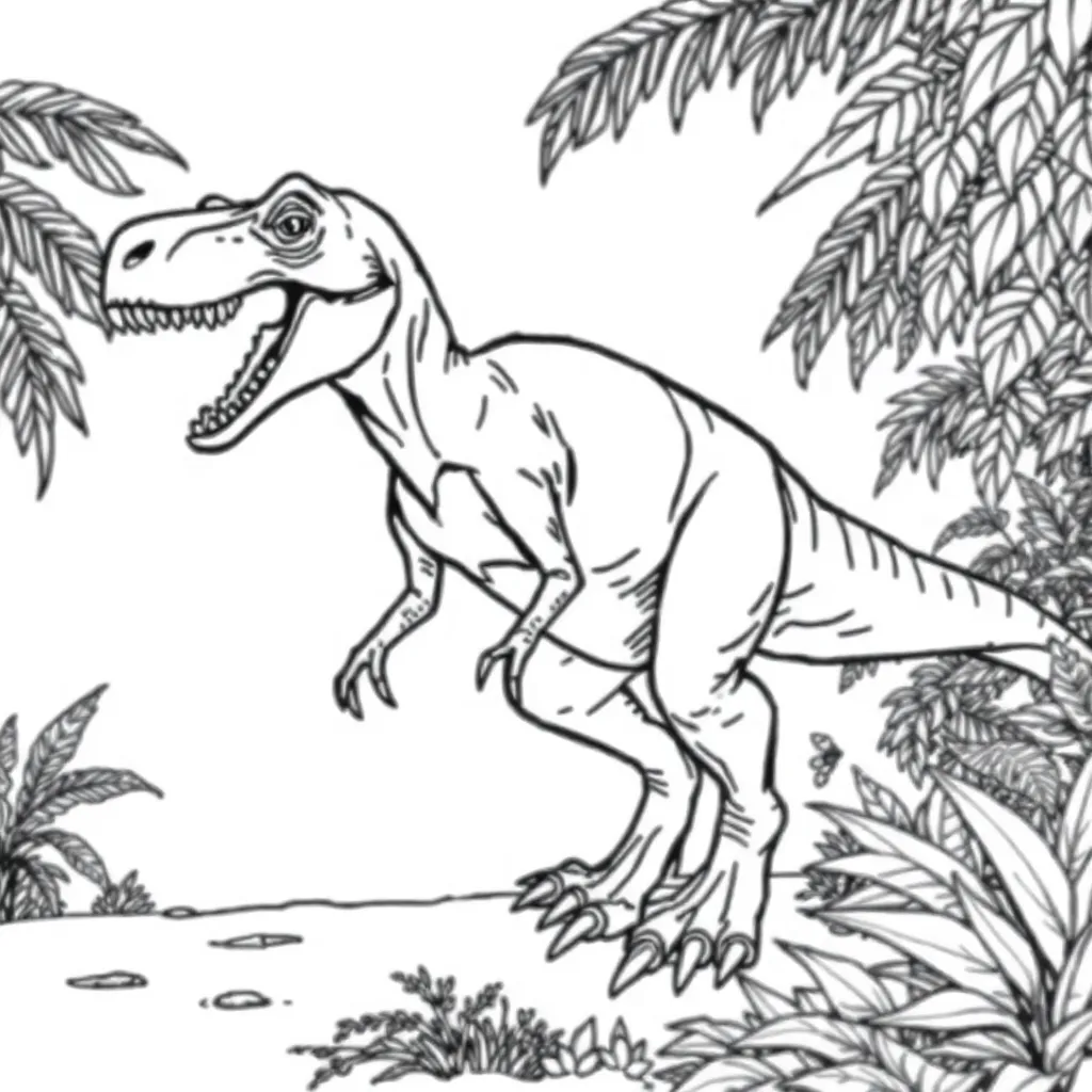 Velociraptor coloring page